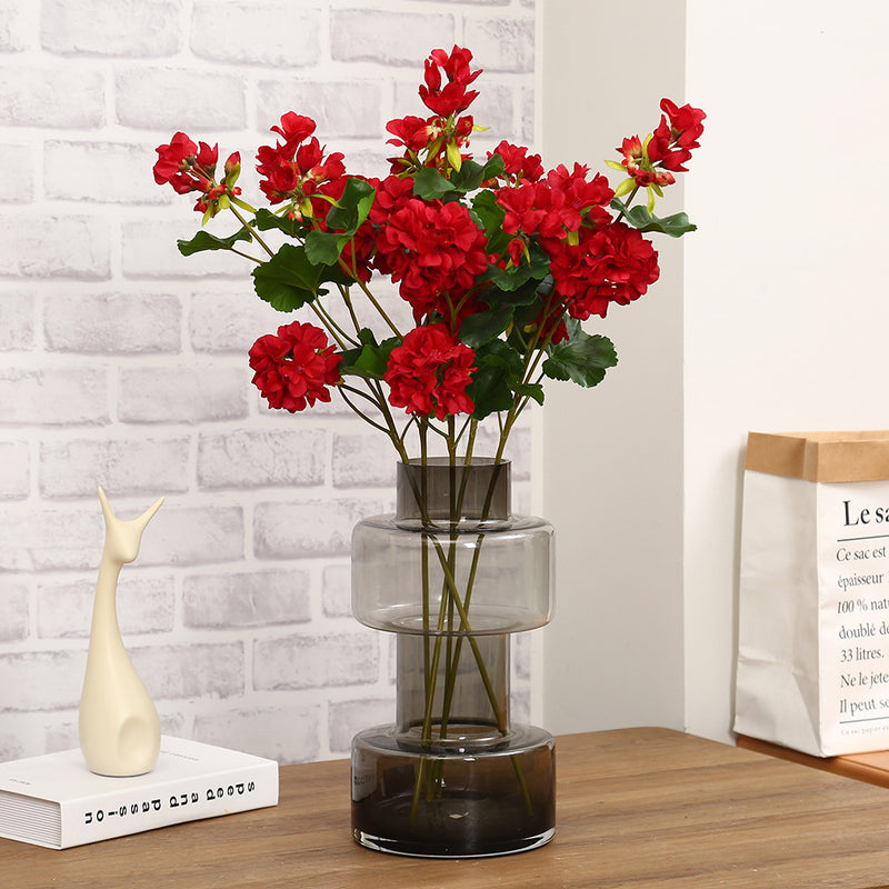 Bulk Geranium Flowers Stem Spray Hanging Trailing Bush Red Floral Artificial Wholesale