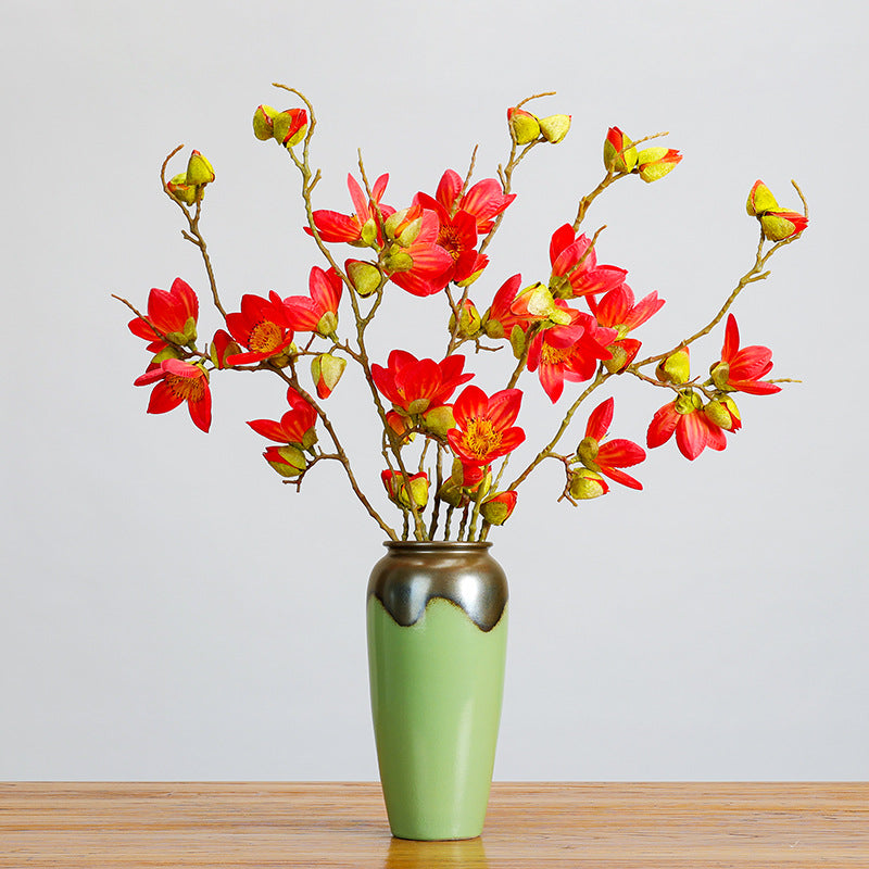 Bulk 35.4" Artificial Kapok Flowers Stems Branches for Tall Vase Autumn Decoration Wholesale