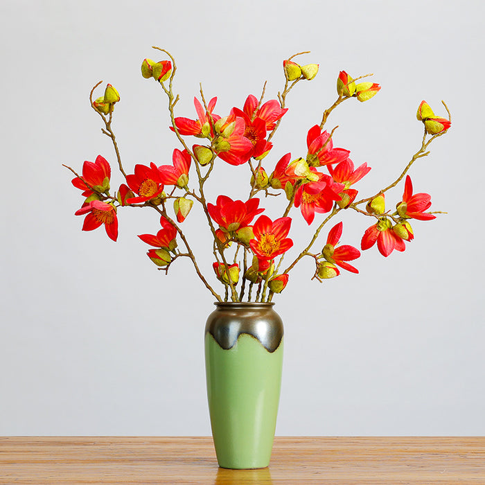 Bulk 35.4" Artificial Kapok Flowers Stems Branches for Tall Vase Autumn Decoration Wholesale