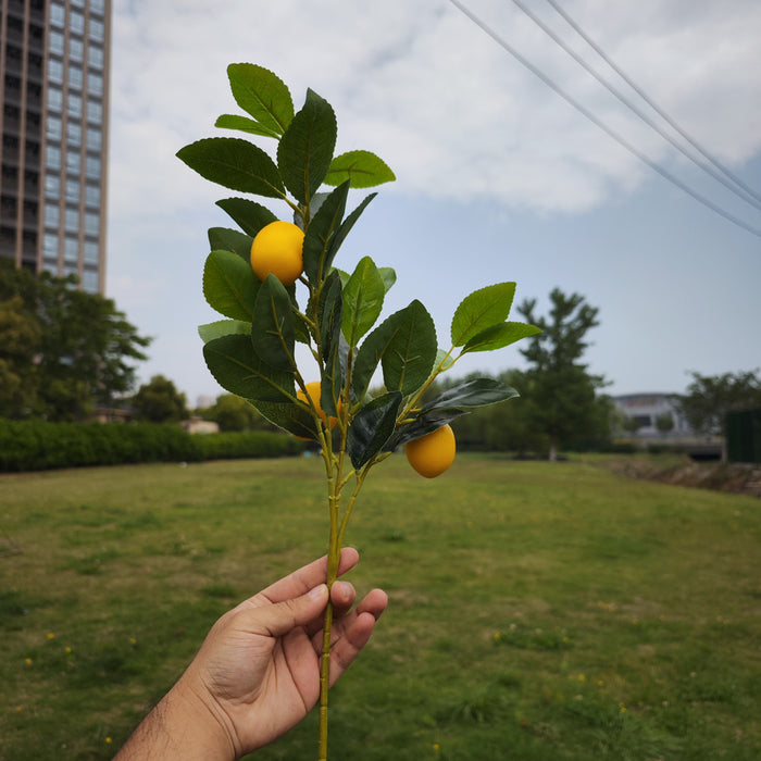 Plantas artificiales exclusivas a granel de 14 pulgadas, arbusto de limón para exteriores 