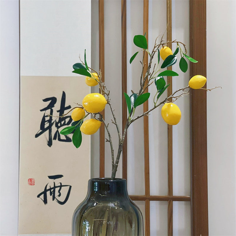 Tiges de mandarine exclusives en vrac de 31 po, branches de citron, branches de fruits artificiels, vente en gros 