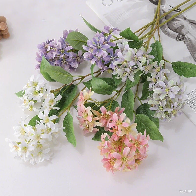 27.9" Artificial Lilac Flowers - Long-Lasting Fake Flowers for Vase Arrangements, Spring Decor, Party Supplies