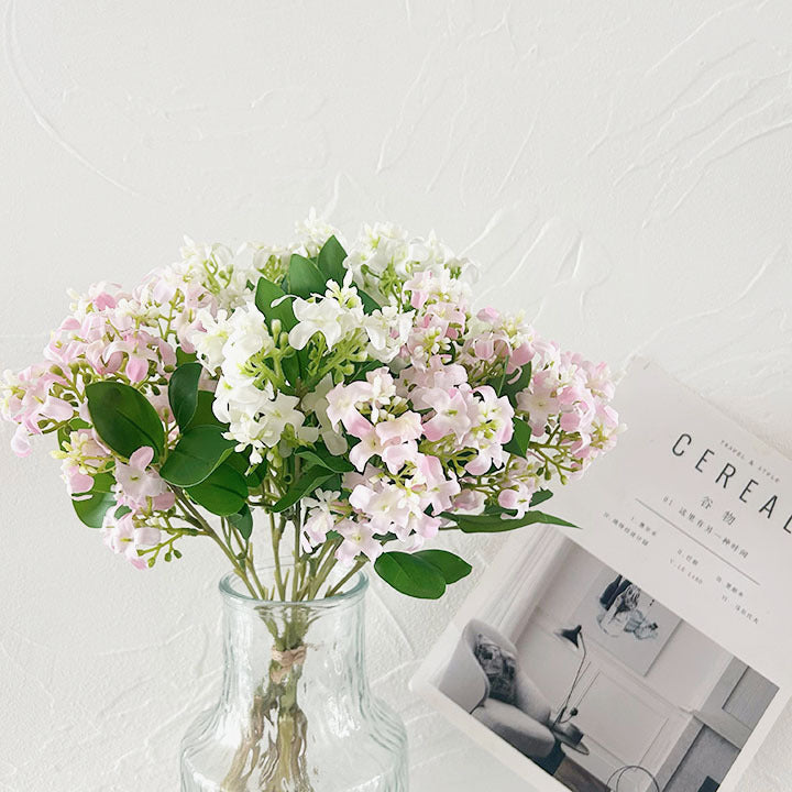 Bouquet de tiges de lilas artificielles en vrac, 3 pièces, fleurs en soie pour bricolage, vente en gros