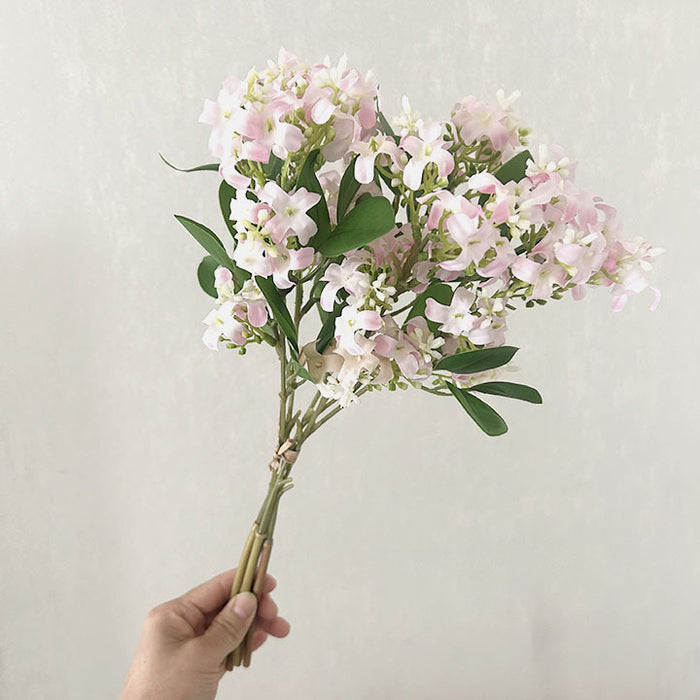 Bulk 3Pcs Artificial Lilac Stems Bouquet Silk Floral for DIY Crafts Wholesale