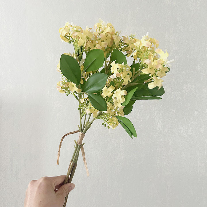 Bouquet de tiges de lilas artificielles en vrac, 3 pièces, fleurs en soie pour bricolage, vente en gros