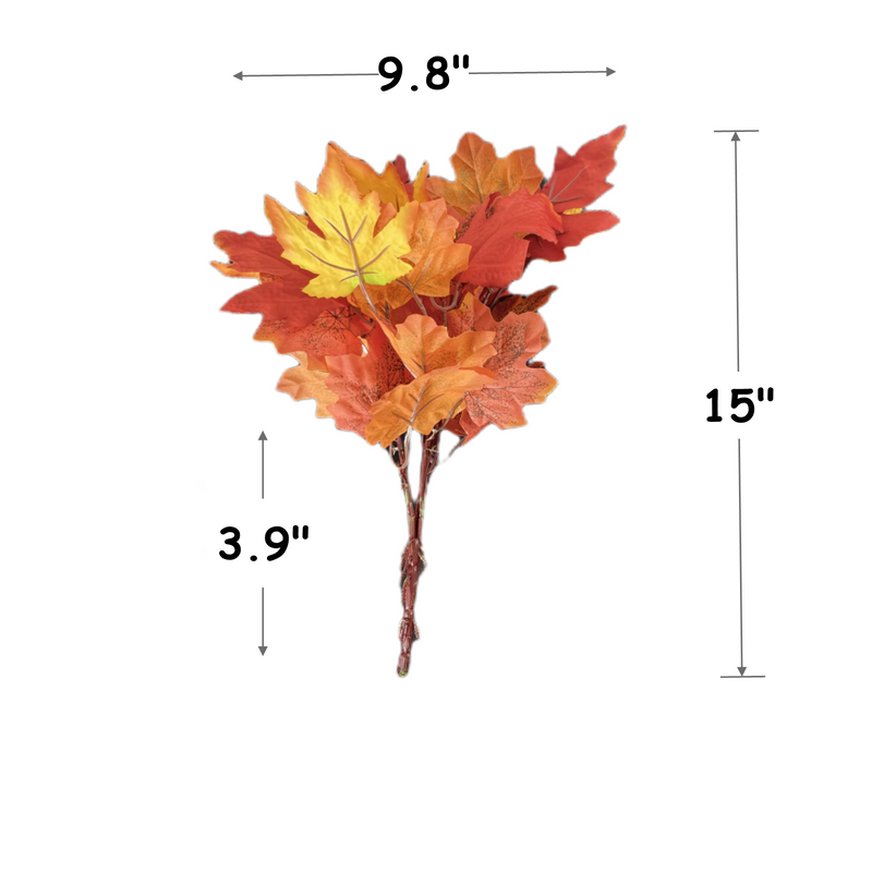 Bulk Maple Fall Leaves Bush Artificial Silk Flowers Fall Decorations Wholesale