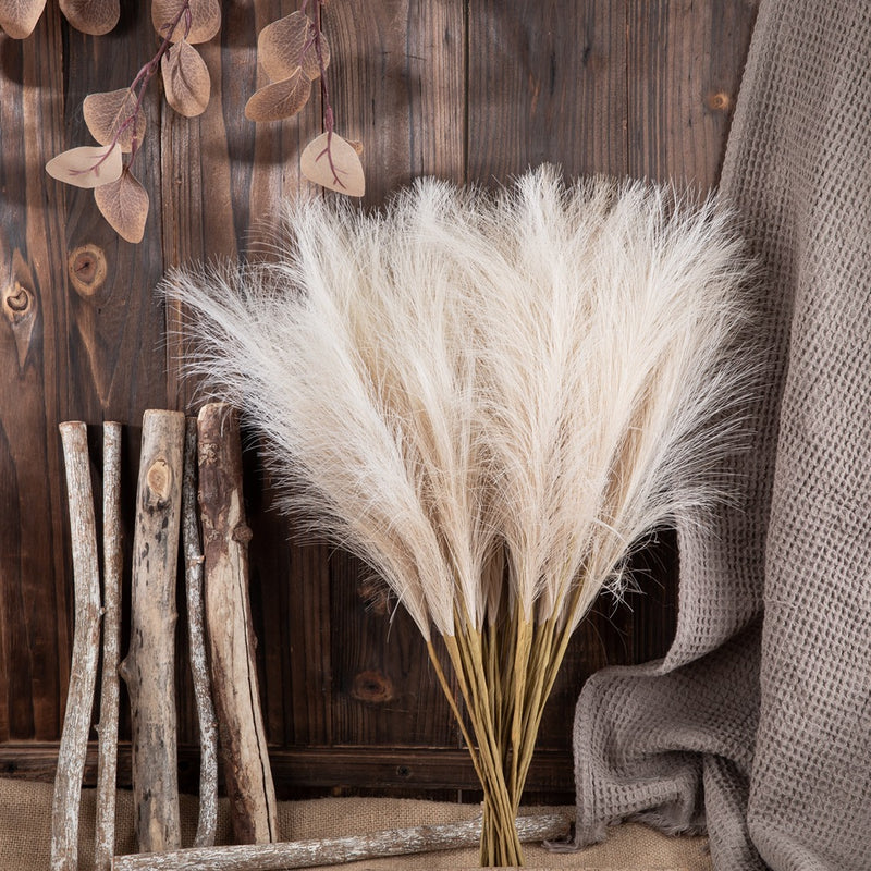 Bulk 45pcs 17.7" Fall Pampas Bouquet Stems Cream Fall Decoration Wholesale