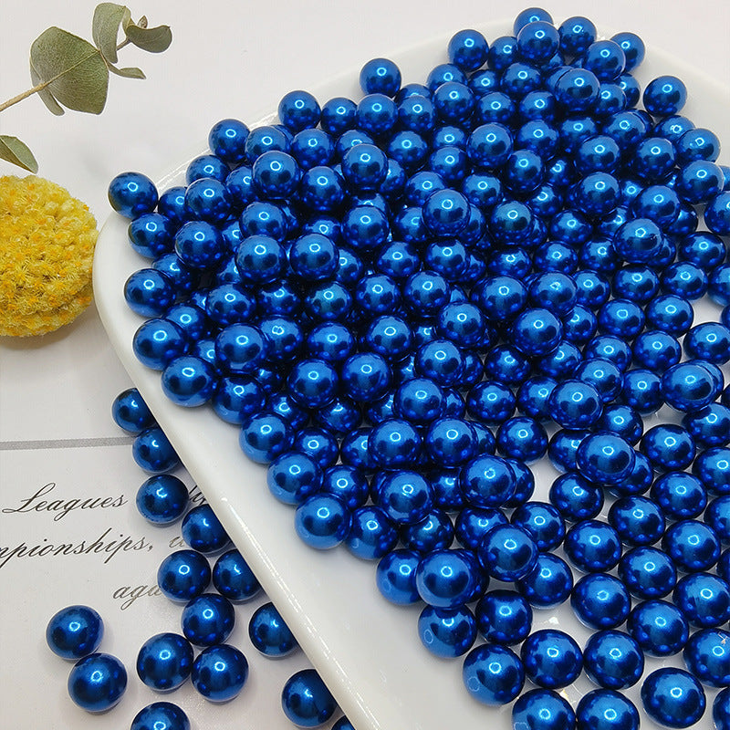 Lot de 150 perles artificielles en vrac de 8 mm pour remplissage de vase, artisanat, perles sans trous pour table de mariage, fête