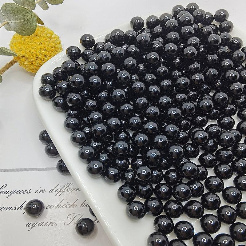 Lot de 150 perles artificielles en vrac de 8 mm pour remplissage de vase, artisanat, perles sans trous pour table de mariage, fête