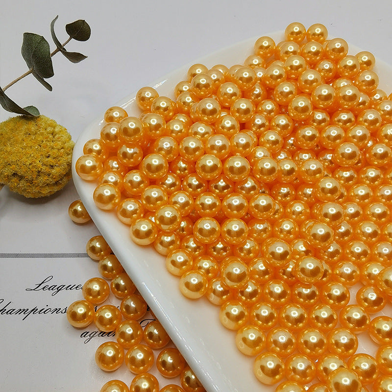 Lot de 150 perles artificielles en vrac de 8 mm pour remplissage de vase, artisanat, perles sans trous pour table de mariage, fête