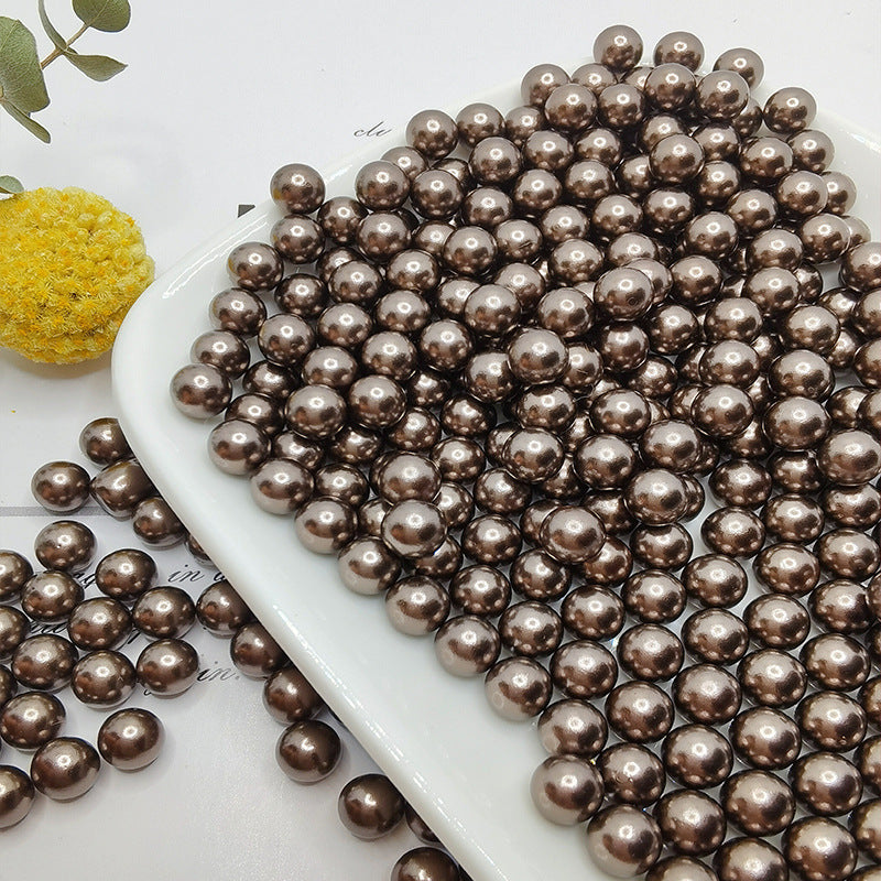 Lot de 150 perles artificielles en vrac de 8 mm pour remplissage de vase, artisanat, perles sans trous pour table de mariage, fête