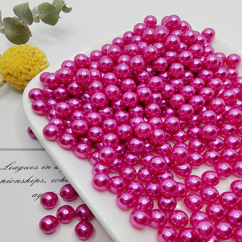 Lot de 150 perles artificielles en vrac de 8 mm pour remplissage de vase, artisanat, perles sans trous pour table de mariage, fête