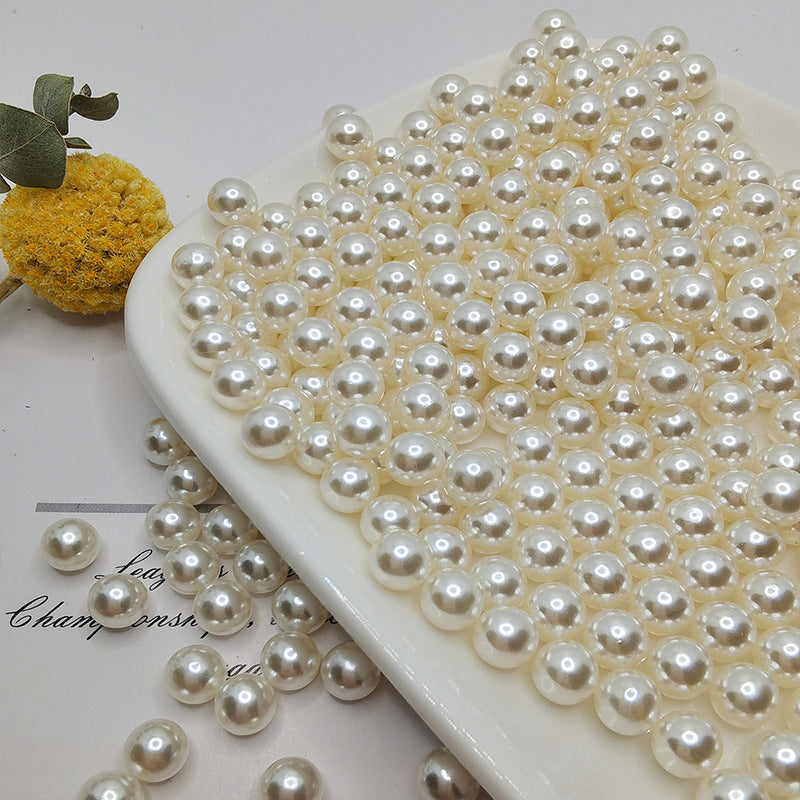 Lot de 150 perles artificielles en vrac de 8 mm pour remplissage de vase, artisanat, perles sans trous pour table de mariage, fête