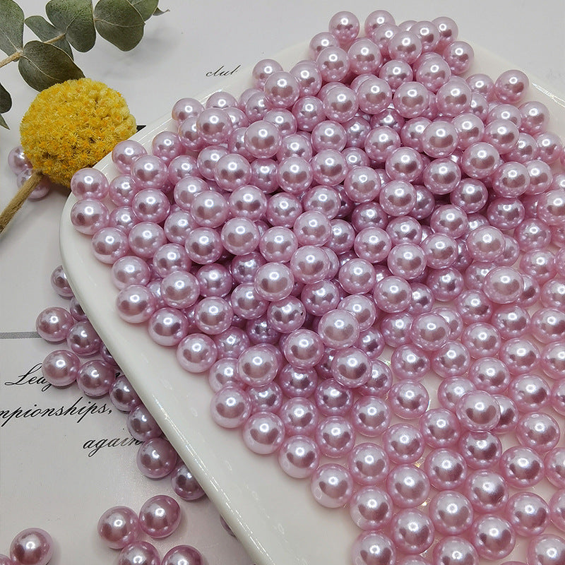 Lot de 150 perles artificielles en vrac de 8 mm pour remplissage de vase, artisanat, perles sans trous pour table de mariage, fête