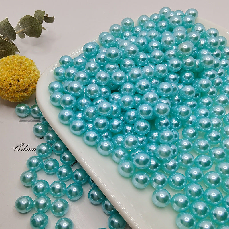 Lot de 150 perles artificielles en vrac de 8 mm pour remplissage de vase, artisanat, perles sans trous pour table de mariage, fête