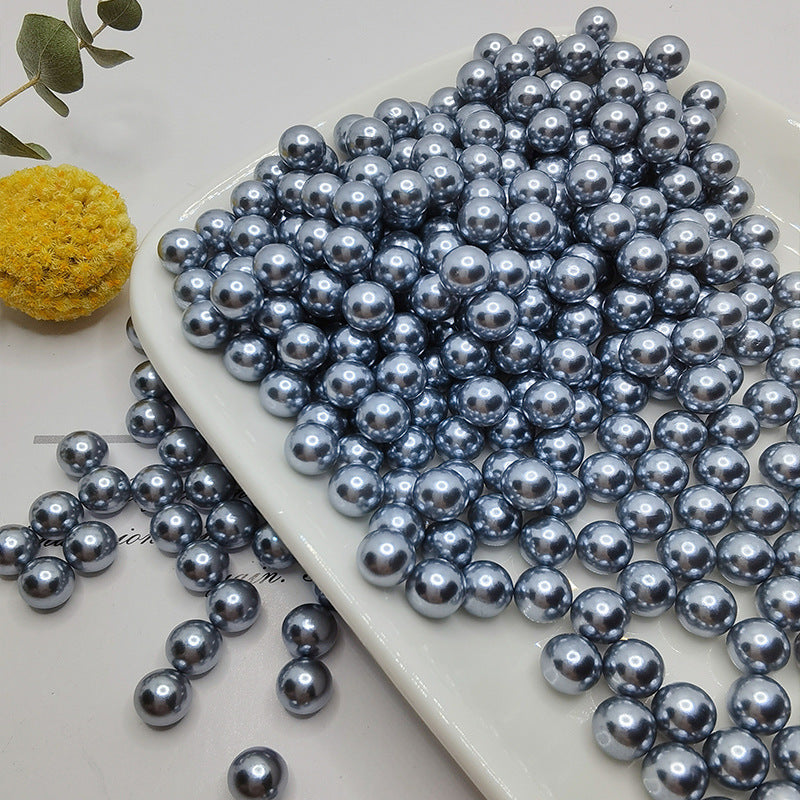 Lot de 150 perles artificielles en vrac de 8 mm pour remplissage de vase, artisanat, perles sans trous pour table de mariage, fête