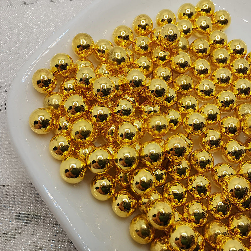 Lot de 150 perles artificielles en vrac de 8 mm pour remplissage de vase, artisanat, perles sans trous pour table de mariage, fête