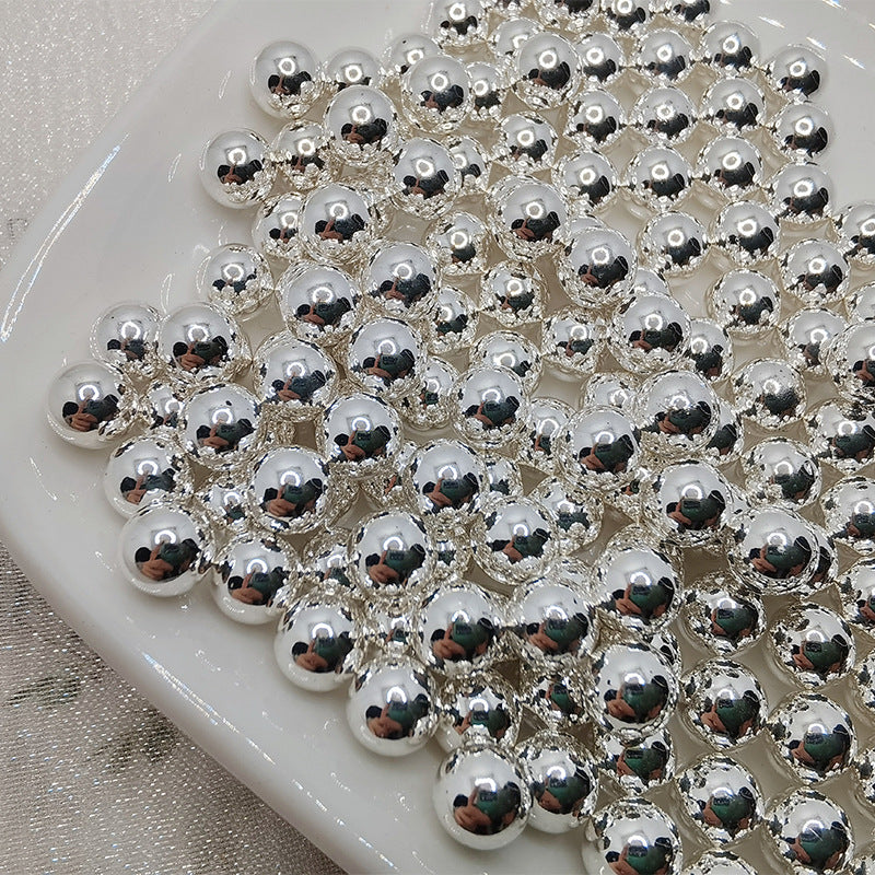 Lot de 150 perles artificielles en vrac de 8 mm pour remplissage de vase, artisanat, perles sans trous pour table de mariage, fête