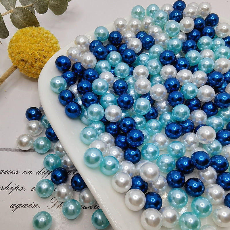 Lot de 150 perles artificielles en vrac de 8 mm pour remplissage de vase, artisanat, perles sans trous pour table de mariage, fête