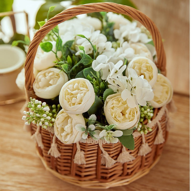 Bulk 10" Small Artificial Peony Bush for Wedding Faux Peony Arrangement Wholesale