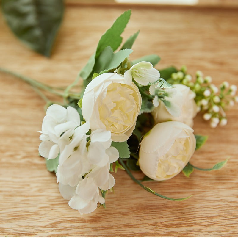 Bulk 10" Small Artificial Peony Bush for Wedding Faux Peony Arrangement Wholesale