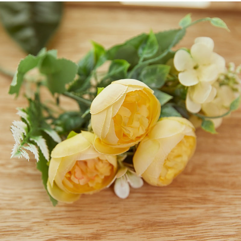 Bulk 10" Small Artificial Peony Bush for Wedding Faux Peony Arrangement Wholesale