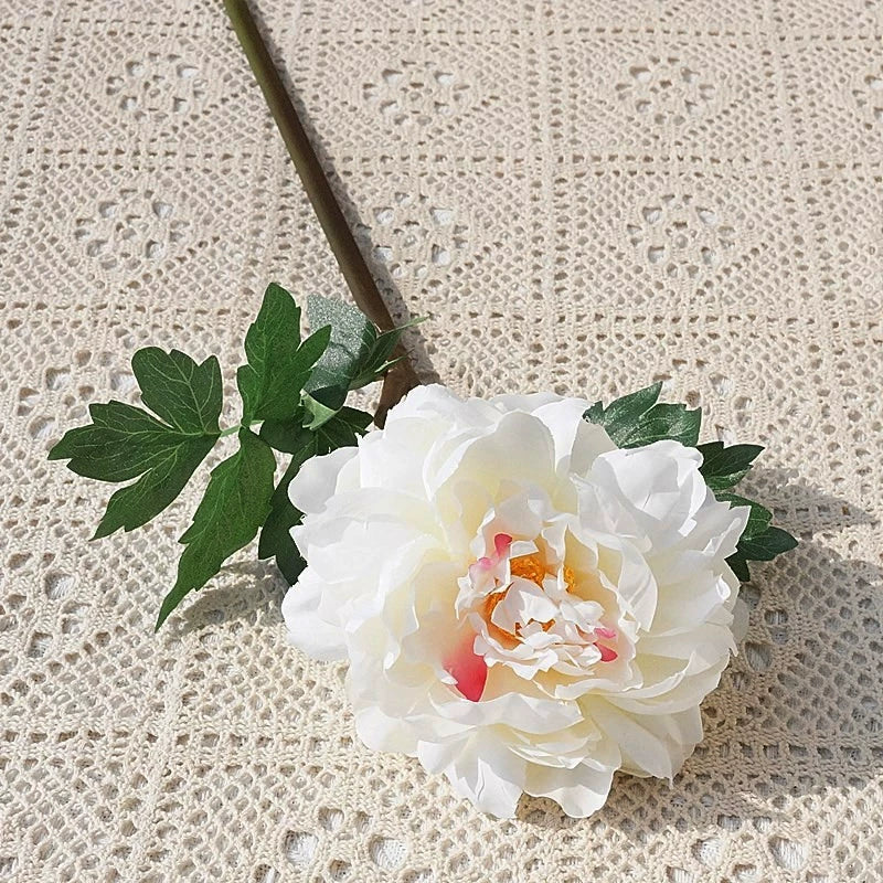 20.4 Inch Artificial Peony Flowers - Realistic Fake Peonies for Home Decor, Wedding Bouquets, DIY Crafts