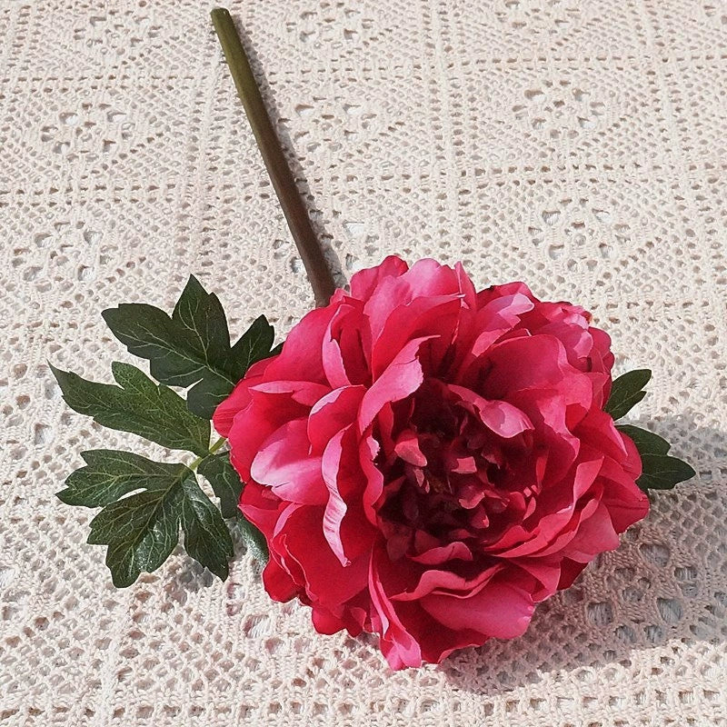 20.4 Inch Artificial Peony Flowers - Realistic Fake Peonies for Home Decor, Wedding Bouquets, DIY Crafts