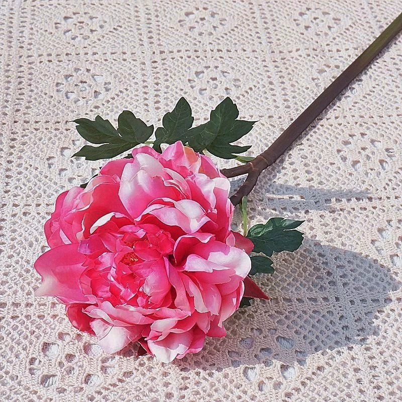 20.4 Inch Artificial Peony Flowers - Realistic Fake Peonies for Home Decor, Wedding Bouquets, DIY Crafts