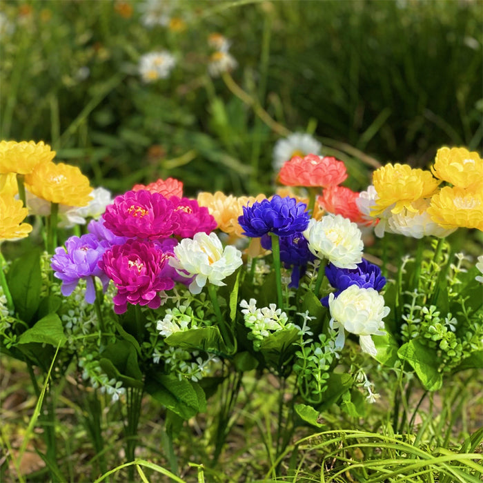 Flores de peonía pequeñas exclusivas a granel para plantas artificiales al aire libre al por mayor 