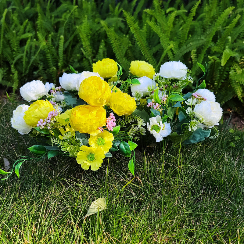 Bulk 4pcs 12" Small Mixed Peony Daisy Bush Plants for Outdoors Spring Outdoor Flowers Wholesale