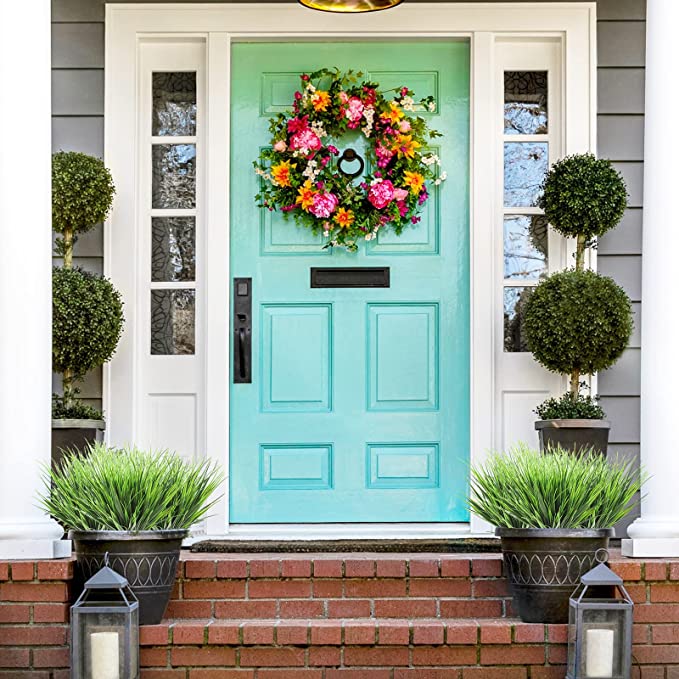 Plantes vertes artificielles en vrac pour l'extérieur Plantes artificielles résistantes aux UV Vente en gros 