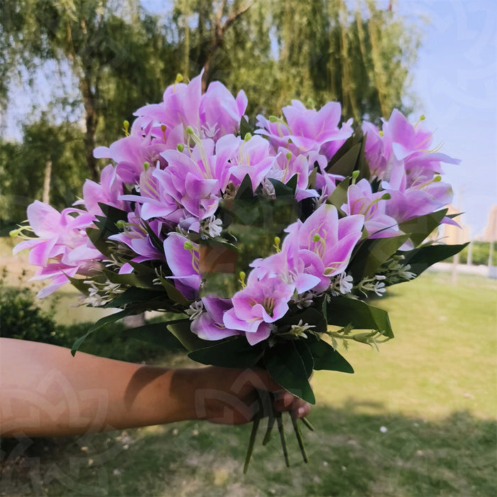 Bulk 8Pcs 13 "Exclusivo Tiger Lilies Bush Arbustos Flores al aire libre para primavera y verano al por mayor 