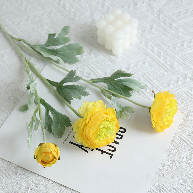 Tiges de renoncules en vrac de 20 pouces Fleurs de renoncules artificielles Fleurs de renoncules en soie en gros