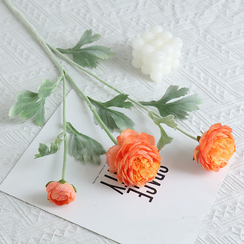 Tiges de renoncules en vrac de 20 pouces Fleurs de renoncules artificielles Fleurs de renoncules en soie en gros