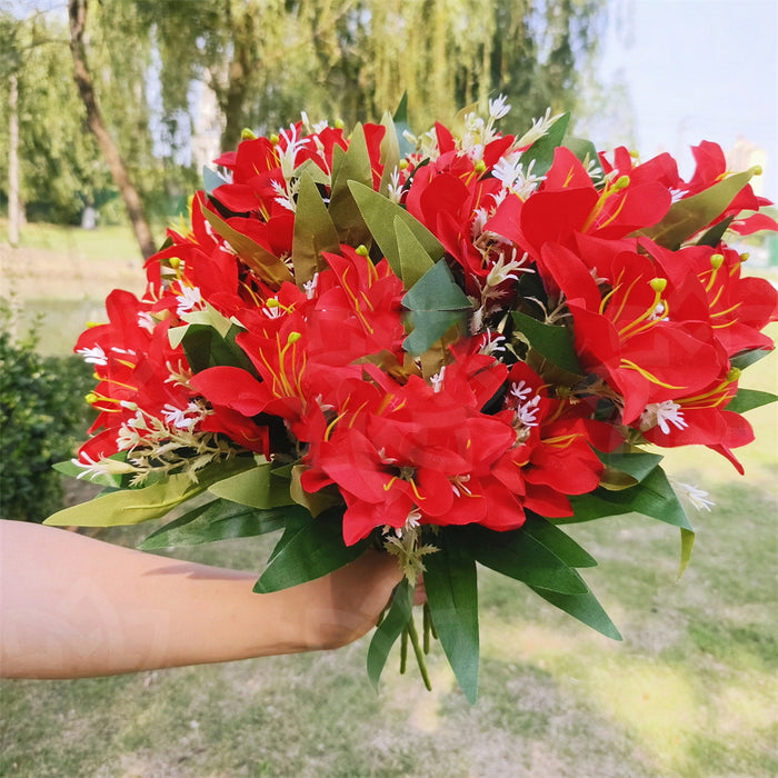 Bulk 8Pcs 13" Exclusive Tiger Lilies Bush Shrubs Outdoor Flowers for Spring and Summer Wholesale