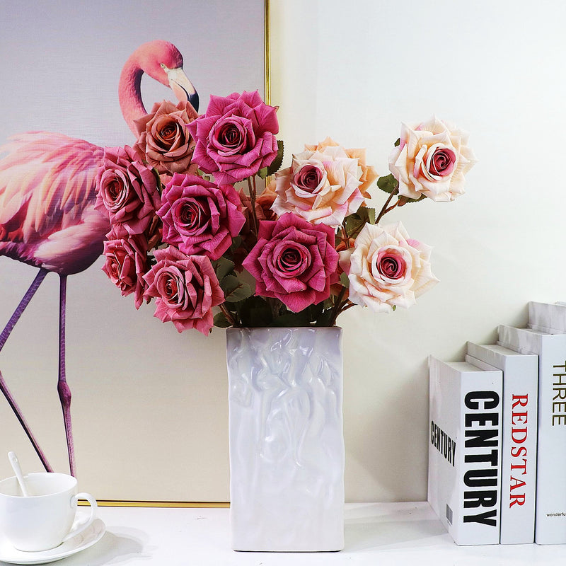 Bulk 3 Rose Heads Stems Spray Artificial Rose Arrangements Wholesale