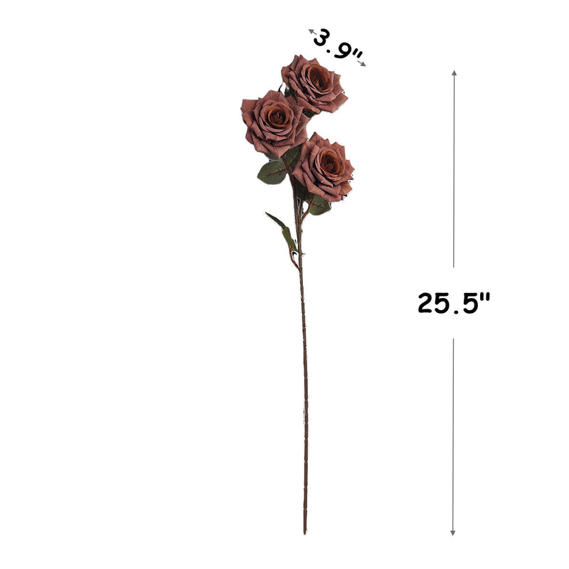 Bulk 3 Rose Heads Stems Spray Artificial Rose Arrangements Wholesale