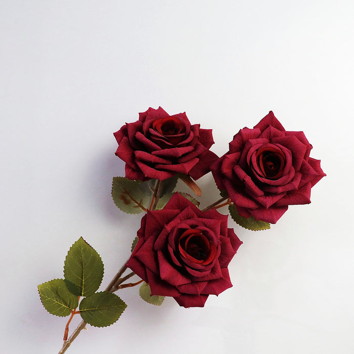 Bulk 3 Rose Heads Stems Spray Artificial Rose Arrangements Wholesale