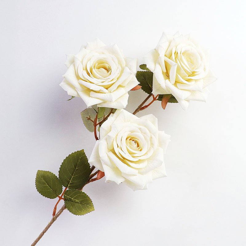 Bulk 3 Rose Heads Stems Spray Artificial Rose Arrangements Wholesale