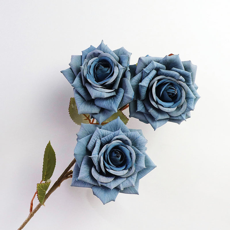 Bulk 3 Rose Heads Stems Spray Artificial Rose Arrangements Wholesale