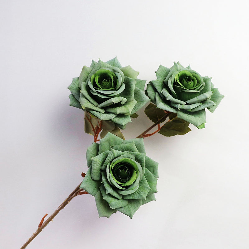 Bulk 3 Rose Heads Stems Spray Artificial Rose Arrangements Wholesale