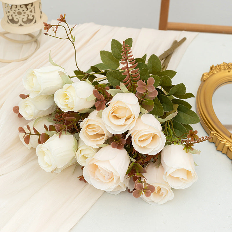 Bulk Artificial Rose Bush Rose Buds Artificial Flowers Wholesale