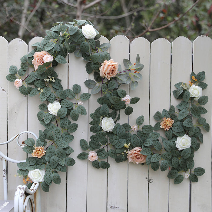 Bulk 6.2Ft Rose Garland Flower Garland for Wedding Arch Door Arrangement Party Decor Wholesale