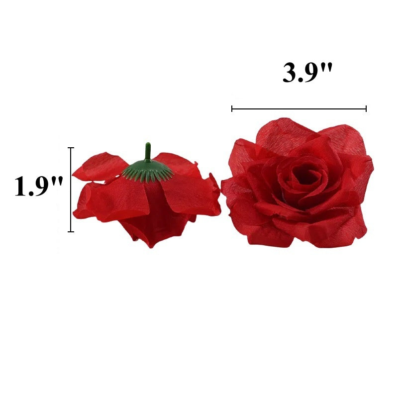 Bulk Silk Rose Heads Wedding Shooting Props DIY Hair Accessories Decoration Wholesale
