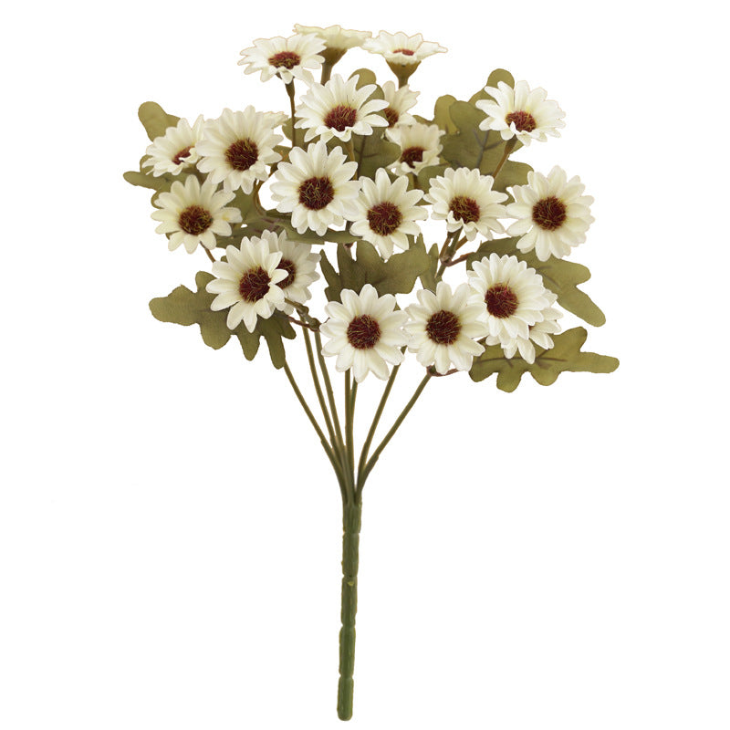 Arbustes artificiels en forme de marguerite d'automne en vrac de 12 pouces, plantes d'automne en soie florale pour panier suspendu, vente en gros