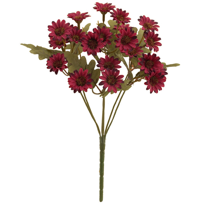 Bulk 12" Autumn Daisy Bush Shrubs Artificial Fall Plants Silk Floral for Hanging Basket Wholesale