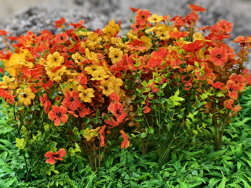 Bulk 20 Bundles Artificial Flowers for Outdoor Fake Plants for Autumn Decoration Wholesale