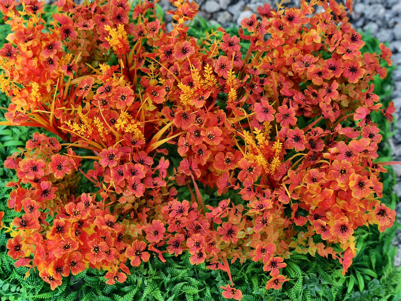 Bulk 20 Bundles Artificial Flowers for Outdoor Fake Plants for Autumn Decoration Wholesale