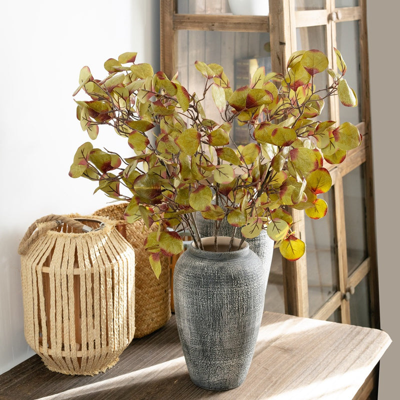 Branches de feuilles rondes porte-bonheur en vrac de 28 pouces, plantes d'automne en gros